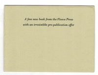 A fine new book from the Fleece Press with an irresistible pre-publication offer.