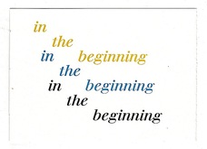 'in the beginning'.