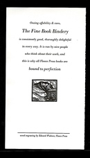 The Fine Book Bindery.