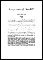 Stanley Morison & 'John Fell'.