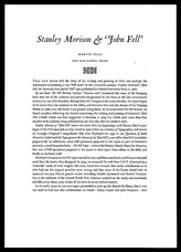 Stanley Morison & 'John Fell'.