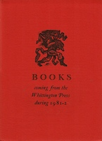 Books coming from the Whittington Press during 1981-2.