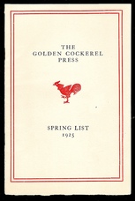 [The Golden Cockerel Press] [Ephemera]