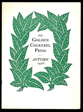 The Golden Cockerel Press - Autumn 1926.