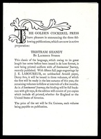 The Golden Cockerel Press Have Pleasure in Announcing the Three Following Publications...