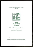 The Alembic Press. 1998-1999, Current and Forthcoming Books.